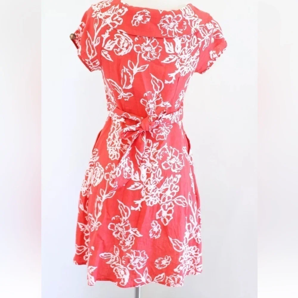 Sz 4 Free People A Thing Called Love Flo Blend Mini Dress Red Orange - Picture 10 of 14